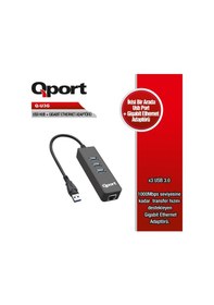 Resim Qport Q-u3g Usb 3.0 Çoklayıcı/gıgabıt Adaptör 