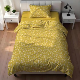 Resim Evmila Minik Çiçekler Desenli Nevresim Takımı - 160x220cm Nevresim +50x70cm Yastık Kılıfı+90x190cm Çarşaf 