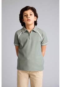 Resim Defacto Regular Fıt Polo Yaka Kısa Kollu Polo Tişört Erkek Çocuk G0952a826smgn1107 Yeşil-gn1107 