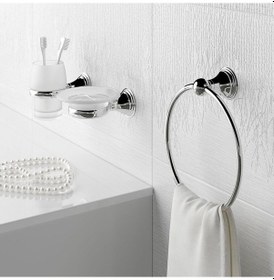 Resim Sonia Yuvarlak Havluluk Genoa Krom 107445 Krom 
