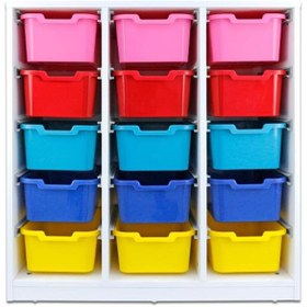 Resim Edutoys Dolap Plastik 15 Çekmeceli 