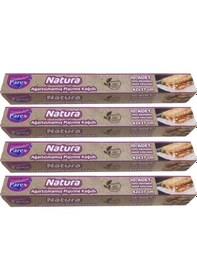 Resim Natura Ağartılmamış Hazır Kesilmiş Pişirme Kağıdı 10 Lu 4 Paket 