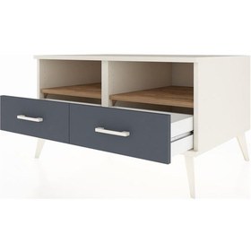 Resim Kronos Şifonyer 2 Raflı 2 Çekmeceli 88x59x48 Aytaşı-çam/antrasit Çam/antrasit 