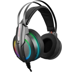 Resim Rampage RM-K6 STARK USB 7.1 Double RGB Efekt Metalik Gri Surround Gaming Oyuncu Mikrofonlu Kulaklık 