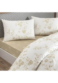 Resim Taç Vellise Ranforce Tek Kişilik Nevresim Takımı Beyaz Çok Renkli 