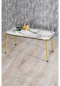 Resim Zigon Sehpa Ve Orta Sehpa Kr Set Çift Gold Efes Metal 