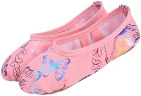 Resim Çocuklar Bale Ayakkabıları Taban Bale Ayakkabısı Pantuflas Para Niños Çocuklar Taban Bale Dans Ayakkabıları Çocuklar Için Tuval Bale Dans Ayakkabıları Çocuklar Için Terlik Bale 