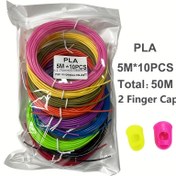 Resim 3D Kalem PLA Filament Yedekleri - Toplam 195.07 metre, Rastgele Parlak 20 Renk (Her biri 4.88 metre), 2 Parmak Kapağı Dahil, Dayanıklı Plastik Malzeme, Yaratıcı Çizim & Tasarım Projeleri İçin, Çeşitli 3D Kalemlerle Uyumlu, Sanatçılar & Hobiler İçin İdeal 