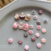 Resim 10 adet Sevimli Karikatür Mini Kedi Pati Şanslar Tırnak Sanatı Aksesuarları Karışık Renkler 3D Peluş Düz Taban Tırnak Taşları DIY Kış Tırnak Süsleme Malzemeleri Parçaları 