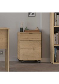 Resim Rio Ofis Kilitli Çekmeceli Keson - Florida Meşe 41x61x45 Cm 