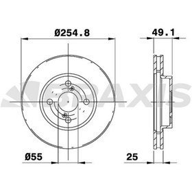 Resim ON FREN DISK AYNASI HAVALI COROLLA E12 03>07 VVTI 255X4 