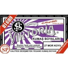 Resim Viktoria Koyu Mor Kumaş Boyası 