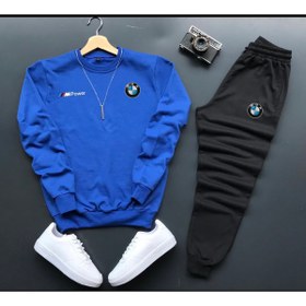 Resim NewCabin Yeni Sezon 2 Iplik Şardonlu Spor Baskılı Sweat-pamuklu Eşofman Altı 2'li Takım 
