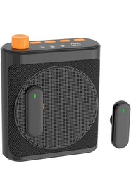 Resim Tastech Kablosuz Yaka Mikrofonlu Megafon Taşınabilir Hoparlör Öğretmen Rehber için Çift Bluetooth Mikrofonlu 