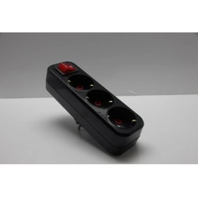 Resim Üçlü Anahtarlı Golyat Fiş Priz Siyah Mutlusan 