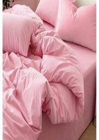 Resim More Home Çift Kişilik Yorgan Kılıfı + Yastık Kılıfı Pembe 
