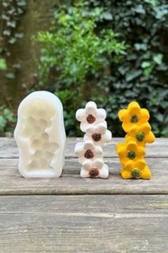 Resim Rufus Concept Yonca Çiçeği Sütun Tekli Silikon Mum Kalıbı 