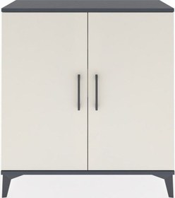 Resim Arges Şifonyer 2 Raflı 2 Kapaklı 88x30x96 Antrasit-aytaşı Antrasit 