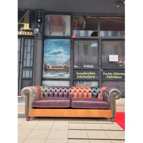 Resim 3A Mobilya Hakiki Deri Atlas Chesterfield 