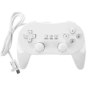 Resim Dianziye Nintendo Wii İçin Klasik Kablolu Oyun Kolu - Beyaz, 8 Tuş X Y A B L R Zl Zr , Konforlu Tutuş, Tüm Wii Oyunlarıyla Uyumlu 