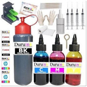 Resim Duruınk Hp 3745 3840 3845 27 28 Kartuş Dolum Seti 500ml Siyah+3x100ml 
