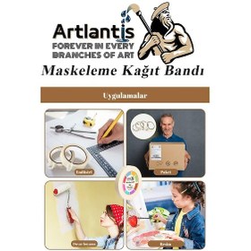 Resim Maskeleme Bandı Kağıt Bant 9 Mm 25 Metre 3 Adet Boya Bantı Maskeleme Kağıt Bant Duvar Yağlı Boya Badana 