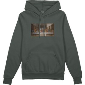 Resim Son Akşam Yemeği Oversize Hoodie - Antrasit / M 