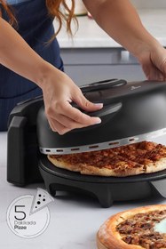 Resim Karaca Gastro 10 in 1 Pizza Lahmacun ve Tandır Ekmeği Makinesi Biodiamond Matte Black 
