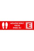 Resim Burada Medikal ve Reklam Covid 19 Ve Pandemi Için Folyo Baskı Etiket Mesafeyi Koru Virüse Engel Ol 10x10 Cm 