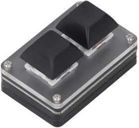 Resim ÇALIŞMA 2 Anahtar Klavye, Kablolu Mini akıllı Programlanabilir Kısayol Anahtarı USB RGB Arkadan aydınlatmalı USB tuş takımı, Birden çok Cihazda Kolay Kullanım Için, Yazılım 