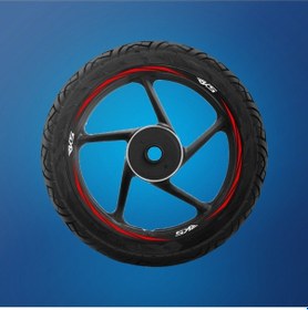 Resim Şık Tasarım Motosiklet Jant Şeridi Rks Uyumlu Beyaz Yazılı Kırmızı Sağ-sol/ön-arka Beyaz 