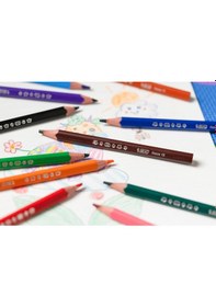 Resim Bic Evolution Üçgen Jumbo Boya Kalemi 12+1 Metal Tüp 958192 