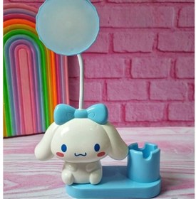 Resim Menuzer Sevimli Karakterler Kalemlikli Kalemtıraşlı Led Işıklı Çocuk Gece ve Masa Lambası 