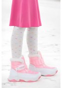 Resim Kiko Kids Magic Cırtlı Kız Çocuk Kar Botu Pembe - Beyaz Pembe - Beyaz 