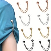 Resim 4/6/8/12 adet Kadın Moda Manyetik Klipsler - Çok Fonksiyonlu İğnesiz Şal & Eşarp Tutucu, Kumaş Dostu, Karışık Renkli Başörtüsü Saç Tokası Süslemeleri 