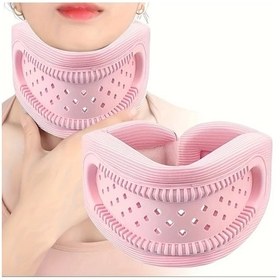 Resim Willowhaven 1 Adet Pembe Nefes Alabilir Silikon Boyun Destek Yastığı - Kadın Ve Erkek İçin Seyahat Ve Ofiste Boyun Desteği 