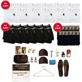 Resim 24 Lü Denizci Temel Bedelli Askerlik Seti - Asker Malzemesi Beyaz 