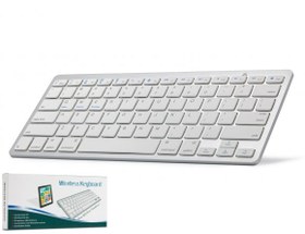 Resim HADRON Hdx2501 Kablosuz Bluetooth Mini Q Klavye Beyaz 