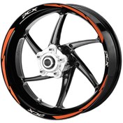 Resim Deeb Honda Pcx Jant Şeridi Turuncu Beyaz Model S 