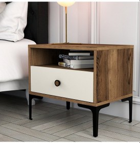 Resim Variant Lizbon Komodin Ceviz - Krem 