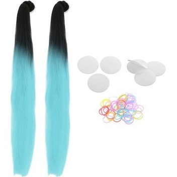 Yüksek Sıcaklık Kullanılabilir Degrade Saç Mavi V772w0 Çok Renkli