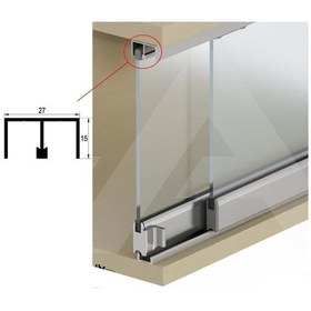 Resim Albatur 7700 Alüminyum Delikli Üst Ray Profil 3 Mt Gri 