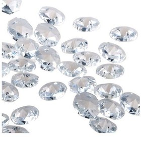 Resim Asfour Çift Delikli Octagon 14 Mm Kristal Cam Avize Taşı 