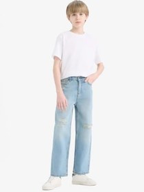 Resim DeFacto Wide Leg Geniş Paça Jean Pantolon Erkek Çocuk 