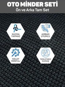 Resim Minderland Mindra Serisi Hyundaı Ionıq 6 2022+ Uyumlu Oto Koltuk Minder Seti - Füme 