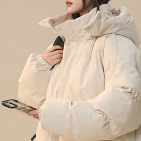 Resim Kadınlar İçin Kalın Rüzgar Geçirmez Kışlık Mont - Günlük ve Resmi Kullanım için Şık Kapüşonlu Dış Giyim, Ağır Hizmet Tipi Soğuk Hava Ceketi, Makinede Yıkanabilir Esnemez Kumaş (Hemen Gönderim), Kışlık Ceket 