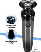 Resim GoldMaster Loft 2in1 Esnek Oynar Başlıklı 3 Yönlü IPX7 Islak&Kuru Şarjlı Traş Makinesi Uyumlu 
