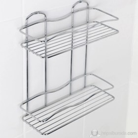 Resim Tekno-tel 2 Katlı Banyo Rafı Krom Bk012 
