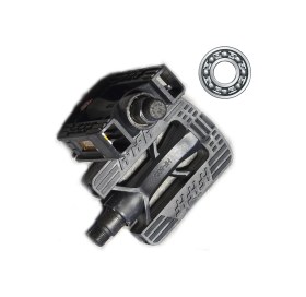Resim Heugers Reflektörlü Bilyalı Bisiklet Pedalı HF-806A - Kaymaz Yüzeyli Dayanıklı Pedal Seti (Sağ + Sol) 