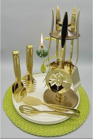 Resim Demir Çeyiz Dmr Life Yakut 8 Parça Servis Maşa Seti 